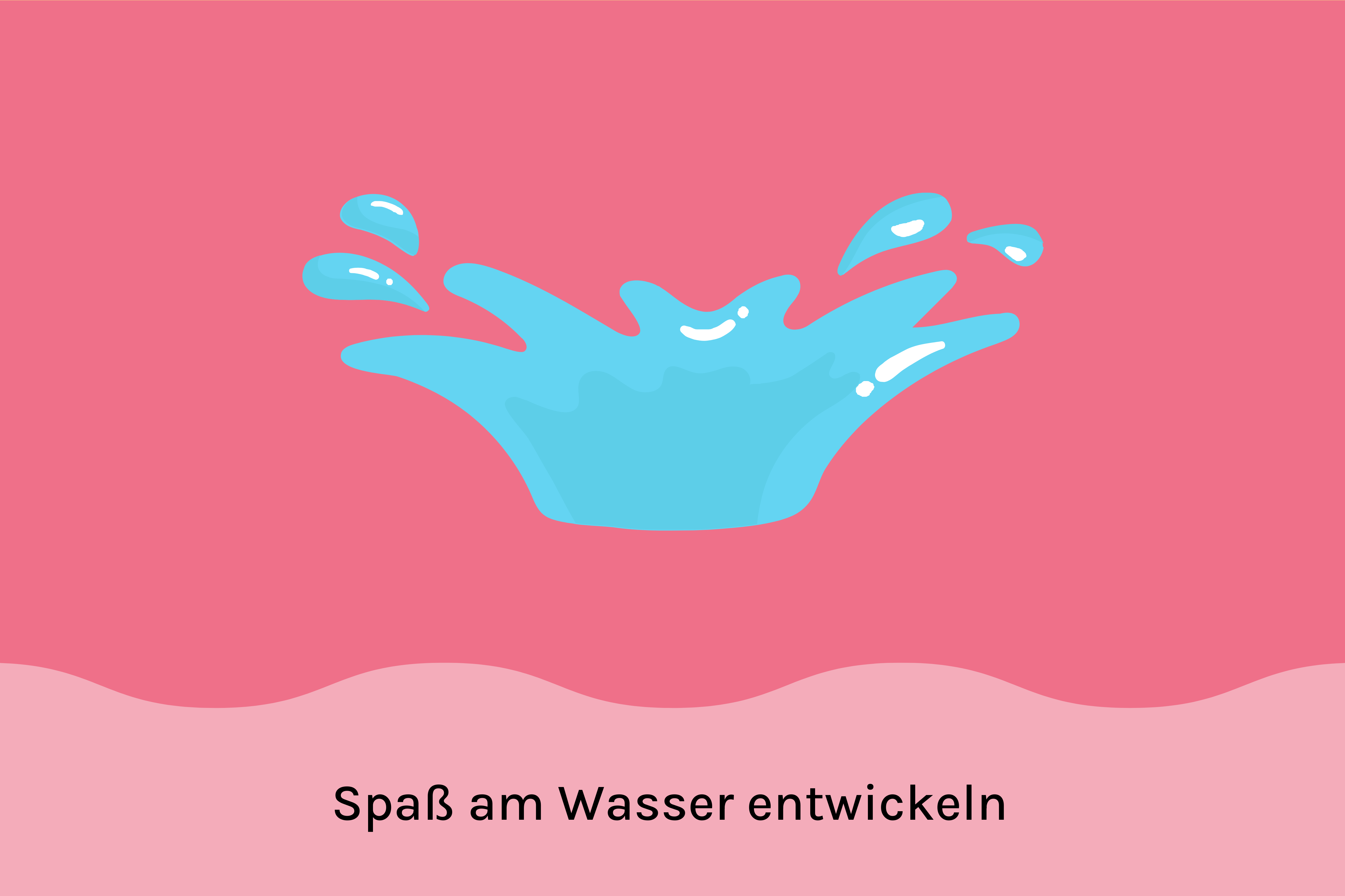 rosa Bild mit einem Wasserspritzer