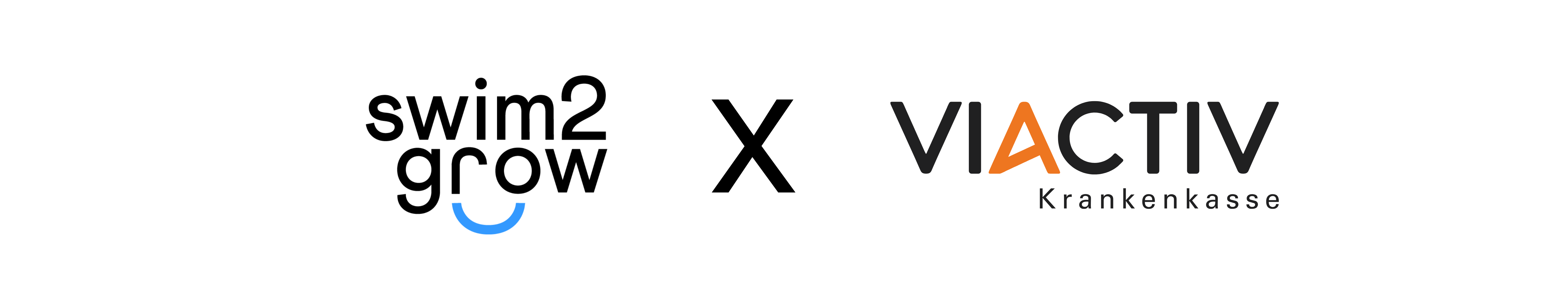 Logo der swim2grow und Logo der Viactiv